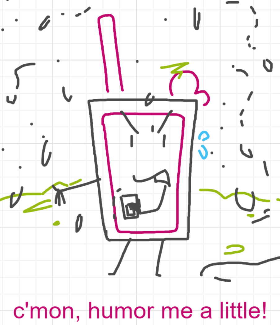 A panel from I've Been Everywhere, Man, episode nine of the Board Boards object show by Furretwalk/WalkingFurret.